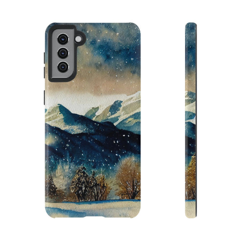 Snowy Colorado Rocky Mountains - Impact Resistant Phone Case Samsung Galaxy S21 Plus Glossy